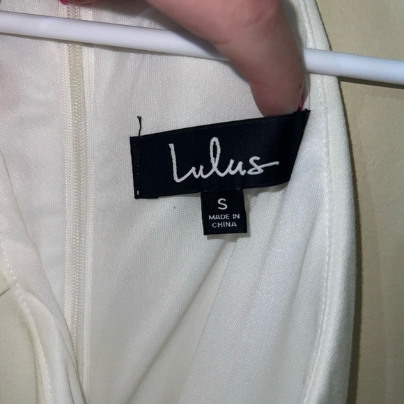 Lulu’s Chic Goals White One-Shoulder Skater Dress Small - Picture 4 of 7